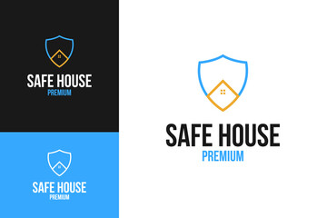 Safe house logo design vector symbol illustration