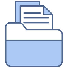 Files And Folders Blue Icon