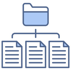 Folder Management Blue Icon