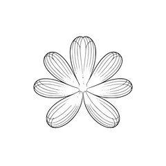 Obraz premium Geometric Wireframe Flower on Light Background, Minimalist Design