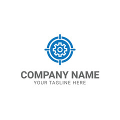 Technical, Engineering Company Logo Design Vector Template.