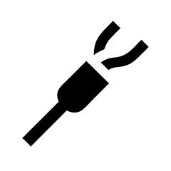 Stripped Electrical Cable End Icon Design