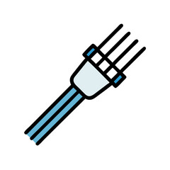 Stripped Electrical Cable End Icon Design