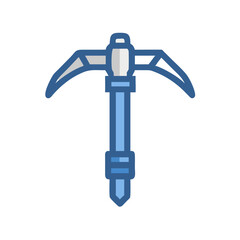 Tactical Pickaxe Tool Icon Design
