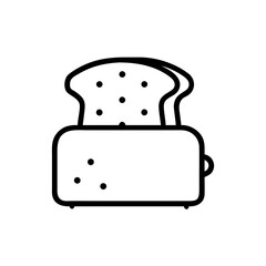 Toaster with Two Bread Slices Icon Design

