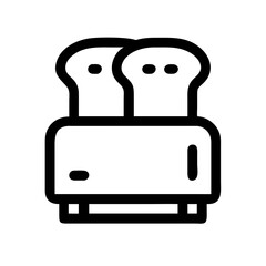Toaster with Two Bread Slices Icon Design

