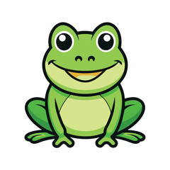 Cheerful Cartoon Frog Illustration