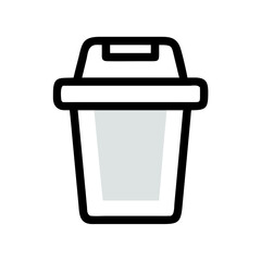 Trash Can with Flip Lid Icon Design