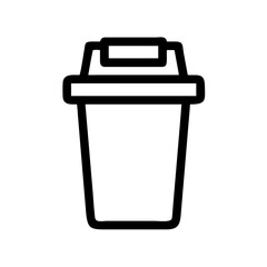 Trash Can with Flip Lid Icon Design