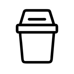 Trash Can with Flip Lid Icon Design