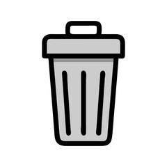 Trash Can with Flip Lid Icon Design