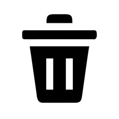 Trash Can with Flip Lid Icon Design