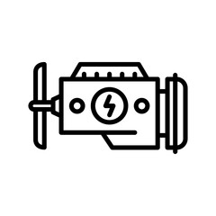 Diesel engine icon vector design in trendy style