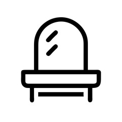 Vanity Mirror with Lower Shelf Icon Design