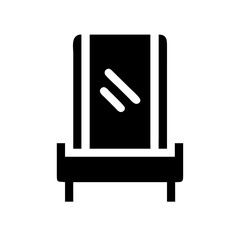 Vanity Mirror with Lower Shelf Icon Design