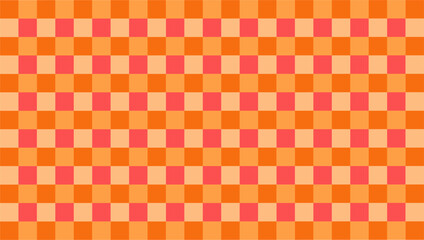Gingham wallpaper in sunset tones brings charm to any decorative backgrounds.