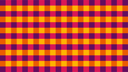 Sunset tones enhance gingham backgrounds and add warmth to wallpaper.