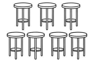 Bar Stool Design Variants in Steel Finish