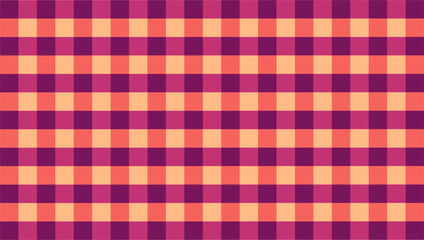 Add warmth with sunset tones in gingham-patterned wallpaper and backgrounds.