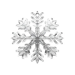 Intricate crystal snowflake design winter holiday art
