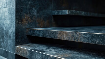 Close-up of stone-look tiles with high-resolution surface patterns created by virtual technology