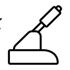 Hand Break Vector Line Icon Design