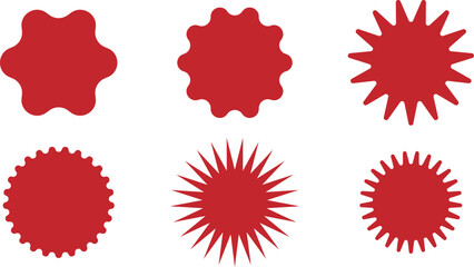 Rad Sunburst Sticker Set Bold & Funky Shapes for Journals, Crafts & Decor.