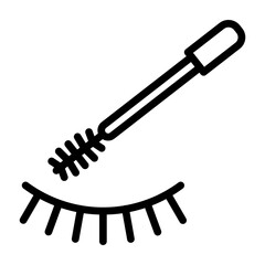 Mascara Vector Line Icon Design