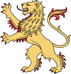 vector illustration of cartoon lion