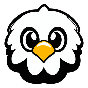 Cute Eagle face vector icon