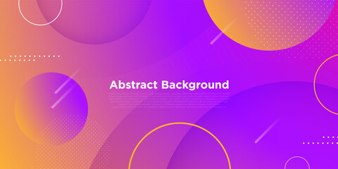 Abstract colorful orange and purple gradient circle background. Simple trendy circle pattern geometric design. Eps10 vector