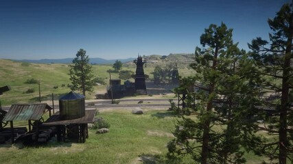 3D. USA. Nebraska. Oilfield activity in 1889