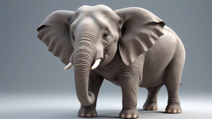 Fototapeta premium 3D illustration elephant