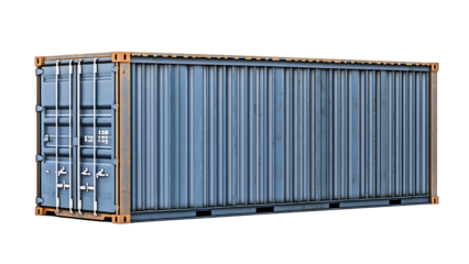 shipping container on transparent background PNG