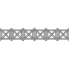 Geometric DNA Pattern - Minimalist Black & White Design