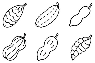 Tamarind Fruit Mix Isolated Style