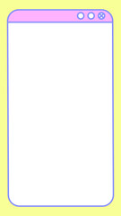 16:9 レトロポップカラーなブラウザ型フレーム⭐︎