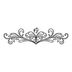 Elegant Floral Border Design: Black & White Decorative Vector