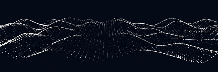 Elegant Black Wave Pattern with Dynamic Ripple Effect