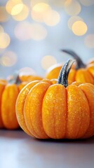 Sparkling Glitter Pumpkins Autumn Fall Festive Decor