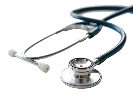 Medical stethoscope isolated on a white background ai png - Powered by Adobe