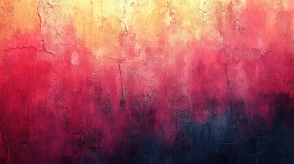 Abstract Colorful Wall Texture: A Vibrant Gradient of Red, Orange, and Yellow Hues