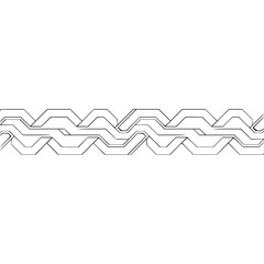 Intertwined Geometric Lines: Abstract Tech Design, White Background