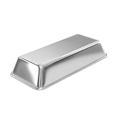 Shiny silver ingot bar metallic precious metal wealth luxury finance investment
