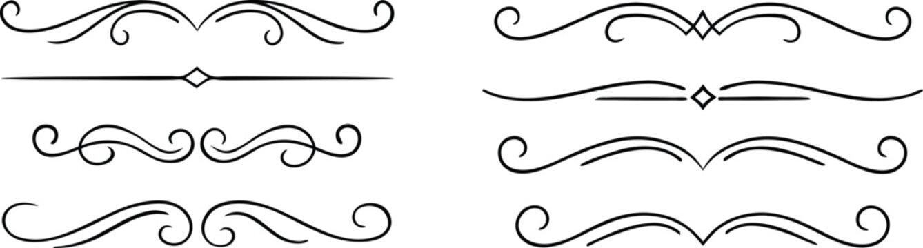 decorative flourish divider set