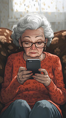 senior woman reading a book