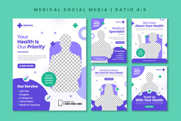 Medical center instagram post template
