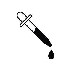 Medicine dropper symbol. Simple pipette vector design