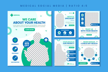 Medical care instagram post template