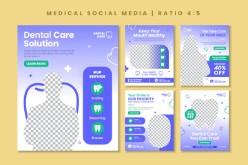 Dental care instagram post template